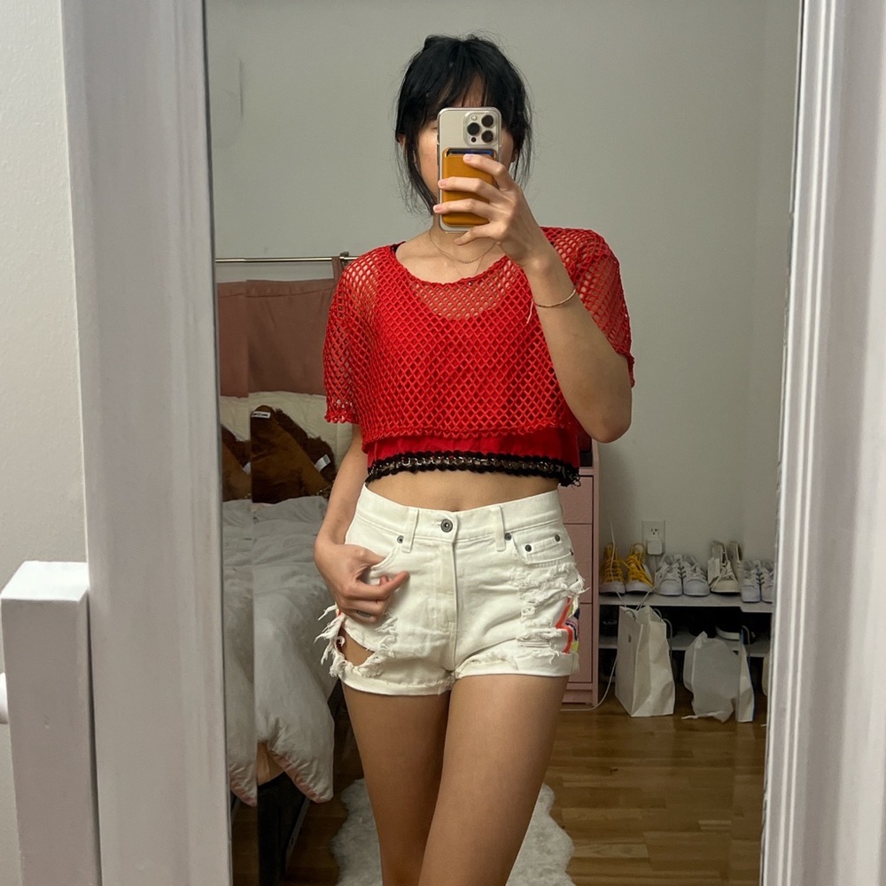 NWT Emma & Sam red crop top tank set